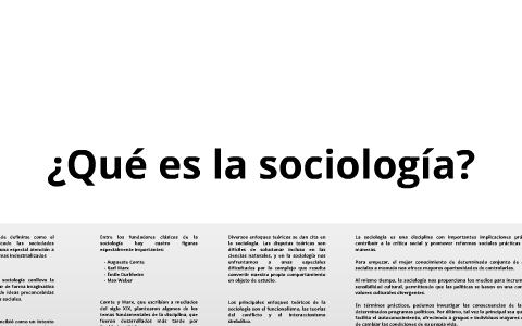 ¿Qué es la sociología? by jose adan arias porras on Prezi