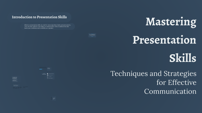 Mastering Presentation Skills by bilal shaloudi on Prezi