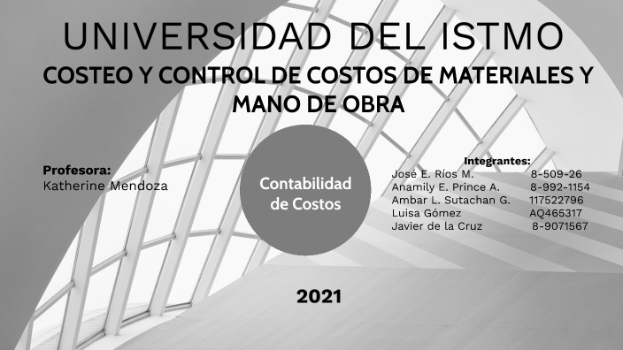 COSTEO Y CONTROL DE COSTOS DE MATERIALES Y MANO DE OBRA by jose rios on ...