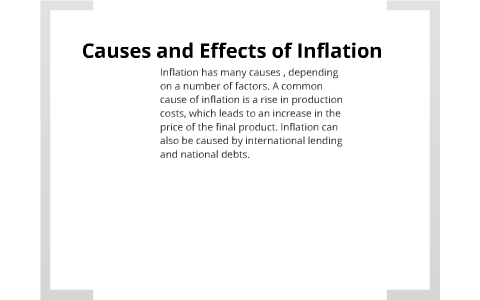 The Main Causes And Consequence Of Inflation By Ayana Mills