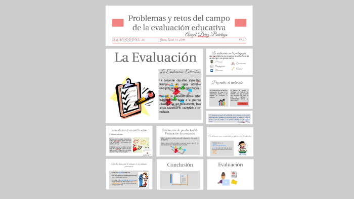 Problemas Relacionados Con La Evaluacion Educativa Personales