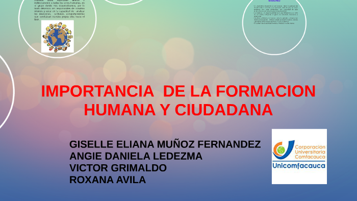 IMPORTANCIA DE LA FORMACION HUMANA Y CIUDADANA By Alejandro Astaiza On ...