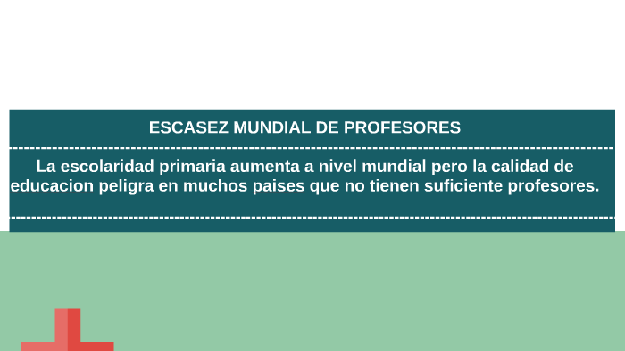 ESCASEZ MUNDIAL DE PROFESORES By Janelle Rodríguez