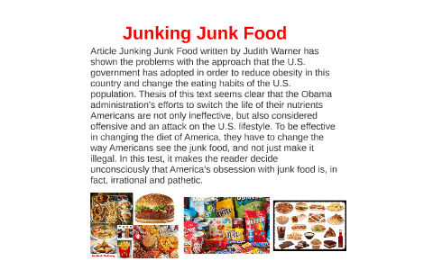 research paper about junk food