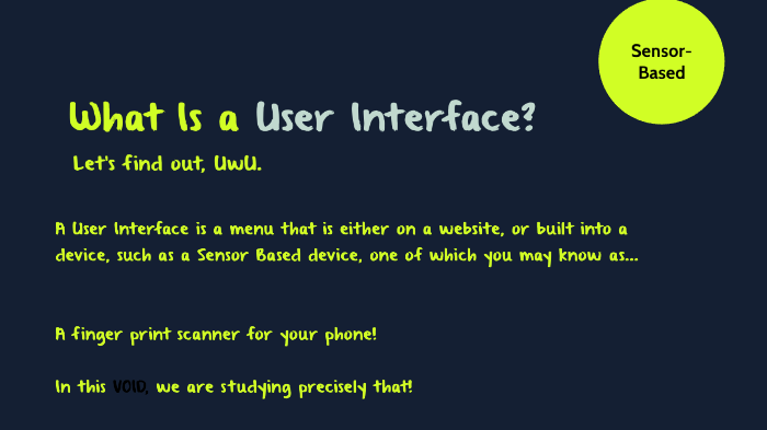 Sensor Based And Text Based Interfaces by Tobias Rogers on Prezi