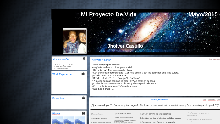 Mi Proyecto De Vida by Jholver Castillo on Prezi