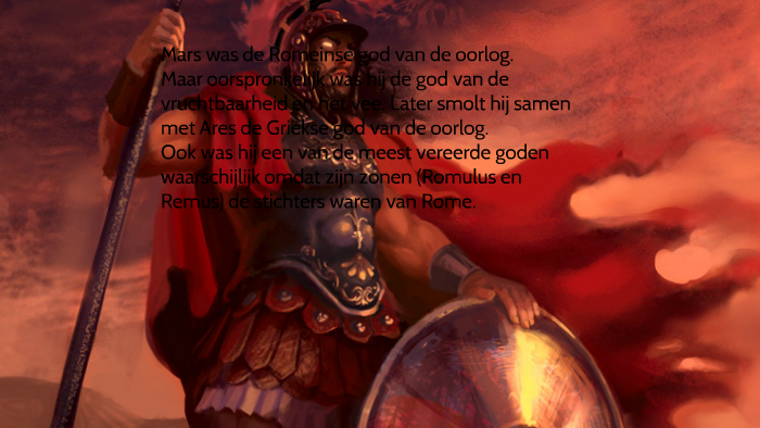 Mars was de Romeinse god van de oorlog. by Timo de Gans on Prezi