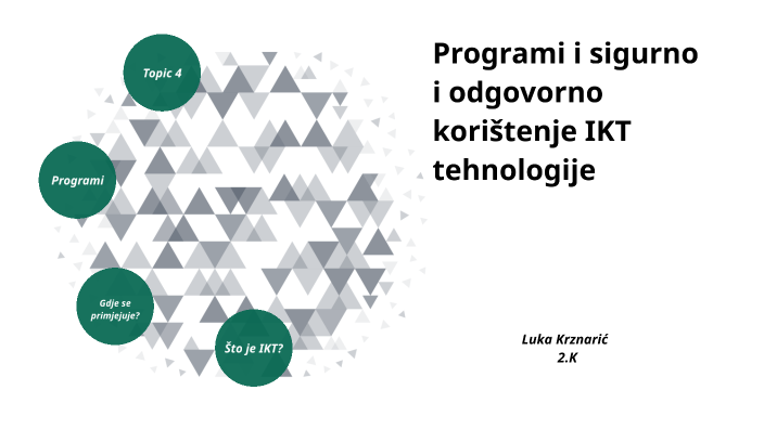 Programi i sigurno i odgovorno korištenje IKT tehnologije by LUKA ...