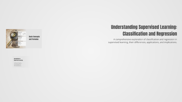 Understanding Supervised Learning: Classification and Regression by ...