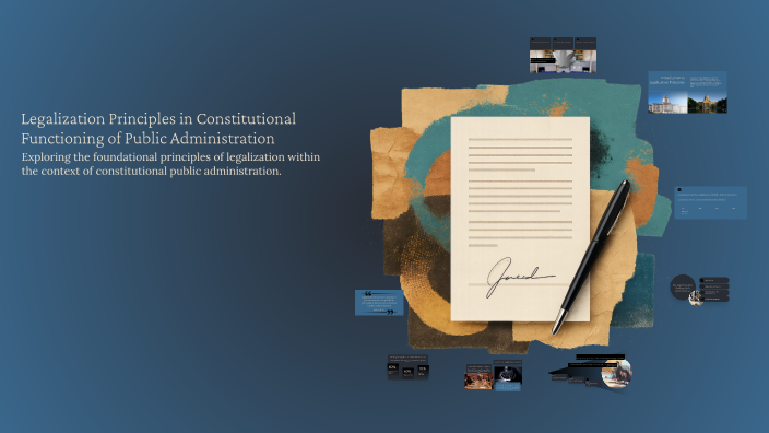 Legalizing Definition Legalization Principles in Constitutional Functioning of Public ...