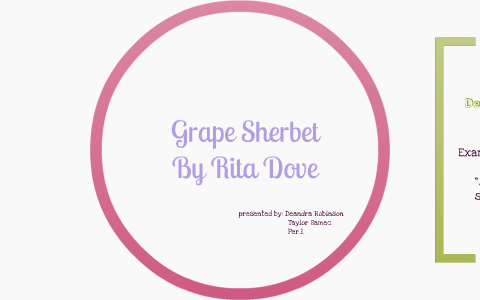 grape sherbet by rita dove analysis