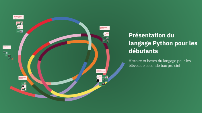 Présentation du langage Python pour les débutants by eric tron on Prezi