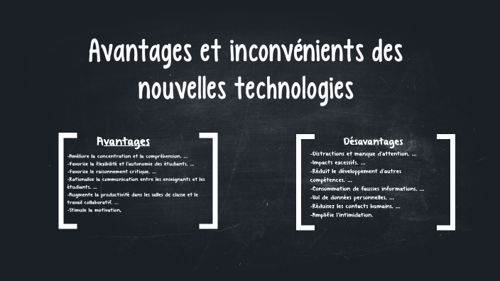 avantages et inconvénients des nouvelles technologies by Iago Felix ...
