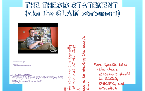 The Thesis Statement by Shanna Irving on Prezi