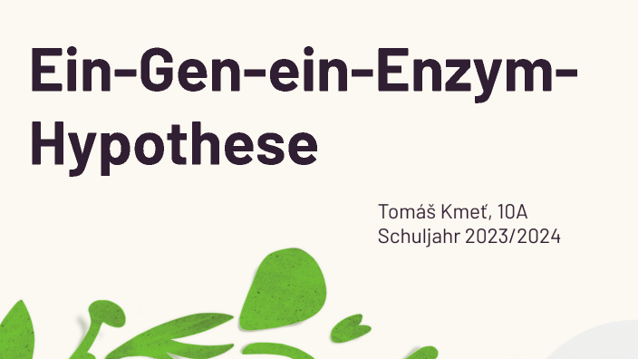 experiment zur ein gen ein enzym hypothese