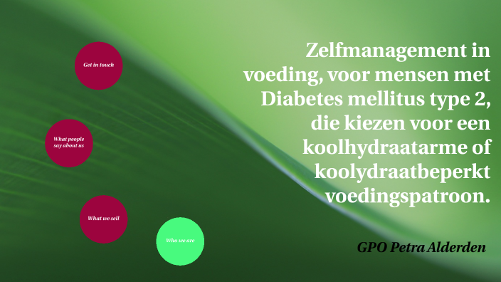 Zelfmanagement in voeding voor mensen met Diabetes Mellitus type 2, die ...