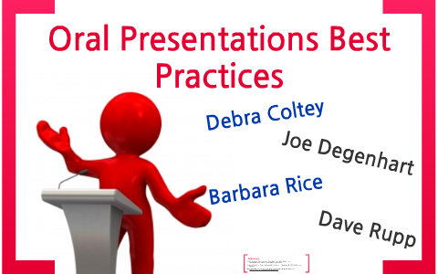 best practices for oral presentations