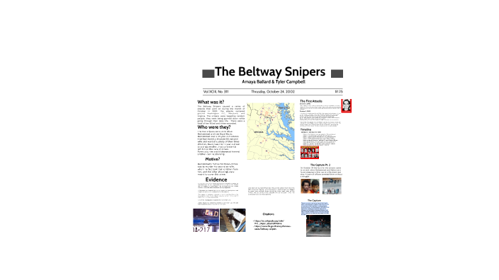 Beltway Snipers By Amaya Ballard 