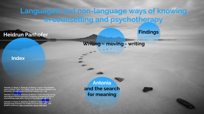 Languaged and non-language ways of knowing in counselling and ...