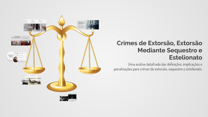 Crimes de Extorsão, Extorsão Mediante Sequestro e Estelionato by Tiago ...