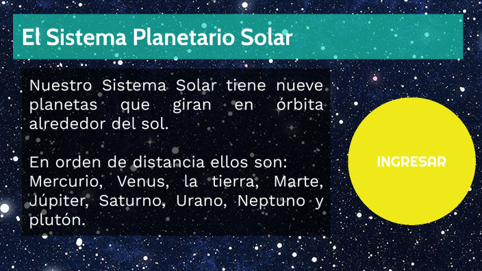 El Sistema Solar by GERALD SOTELO on Prezi