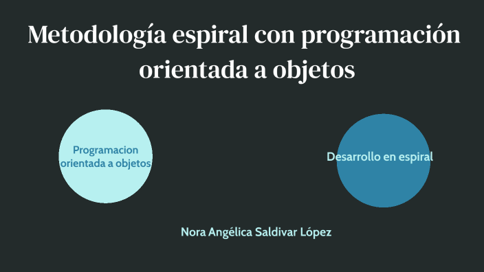 Metodología espiral con programación orientada a objetos by Nora