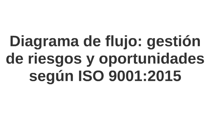 Diagrama de flujo: gestión de riesgos y oportunidades según by Axel ...