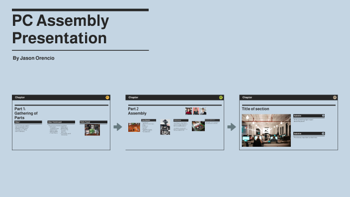 Assembling Presentation by Jason on Prezi