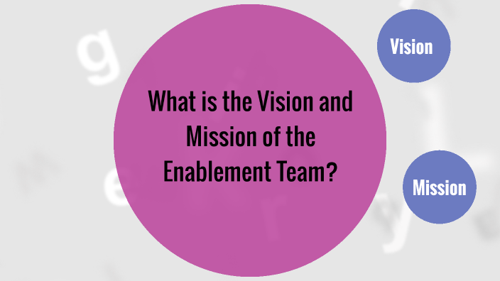 Vision and Mission of the Enablement Team? by Mpho Lebati on Prezi