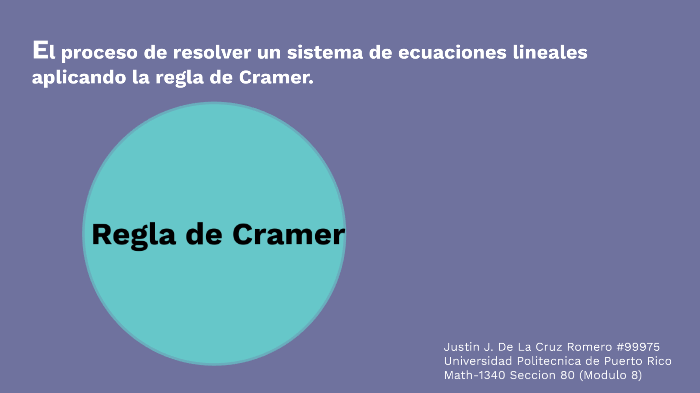 El Proceso De Resolver Un Sistema De Ecuaciones Lineales Aplicando La 