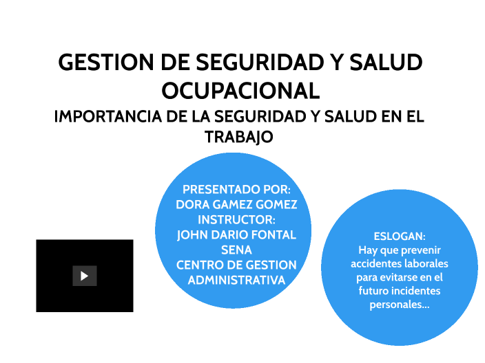 GESTION DE SEGURIDAD Y SALUD OCUPACIONAL by Dora Gamez on Prezi