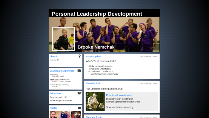 Personal Leadership Development by Brooke Nemchak on Prezi