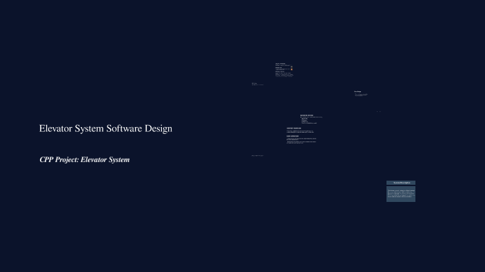 Elevator System Software Design by Shadwa Eltamimy on Prezi