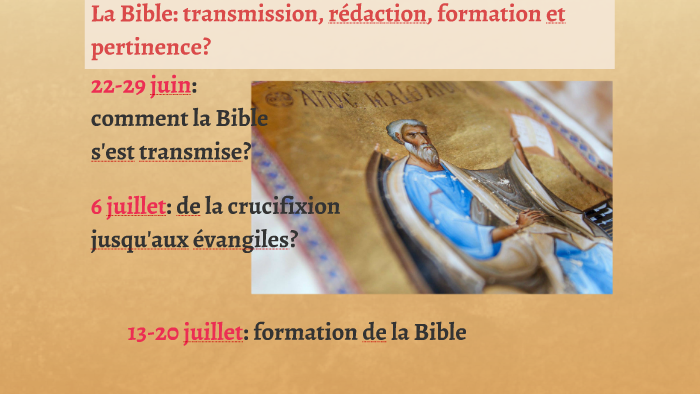 Transmission de la Bible by Marc-André Caron on Prezi