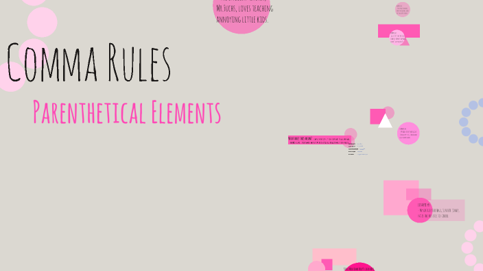 Parenthetical Elements with Commas by Reaghan Swart