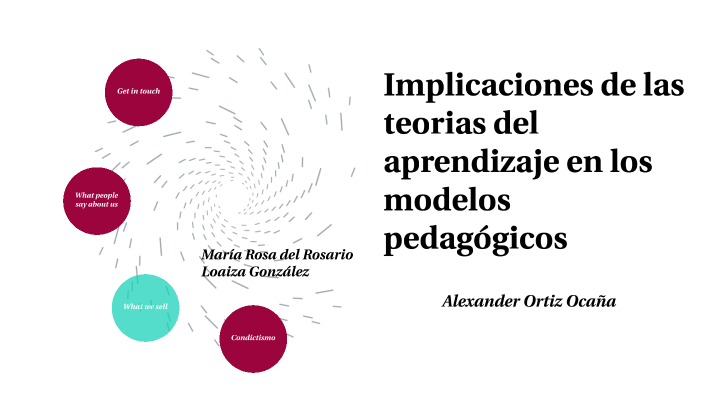 Implicaciones de las Teorias del aprendizaje en los modelos pedagogicos