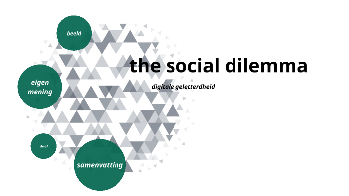 social dilemma thesis