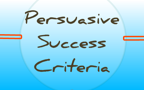 success criteria for writing a persuasive speech