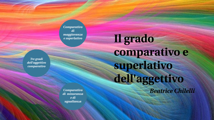 Il Grado Comparativo E Superlativo Dell'aggettivo By Beatrice Chilelli ...