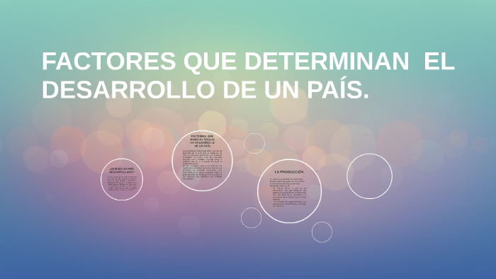 FACTORES QUE DETERMINAN EL DESARROLLO DE UN PAÍS. by Isabella Marulanda