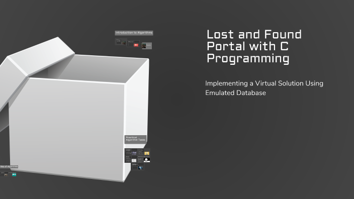 Lost and Found Portal with C Programming by MAGIZHEASWAR Ramkumar on Prezi