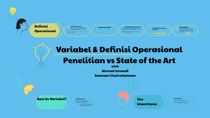 VARIABEL DAN DEFINISI OPERASIONAL PENELITIAN VS STATE OF THE ART by ...