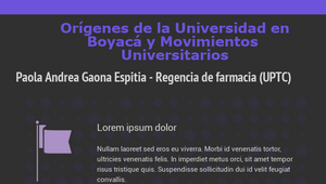 Orígenes de la Universidad en Boyacá y Movimientos Universitarios by ...