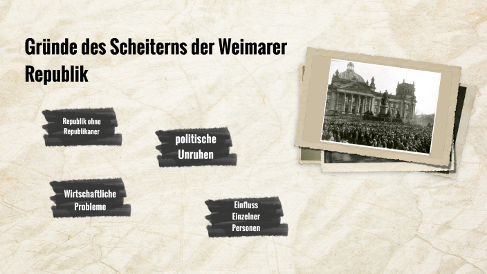 Gründe Für Das Scheitern Der Weimarer Republik Scheitern der Weimarer Republik by Benjamin b