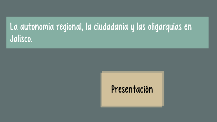 La autonomía regional, la ciudadanía y las oligarquías de Jalisco by