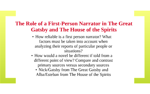 who is the narrator for the great gatsby