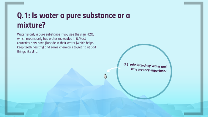 Is Water A Pure Substance