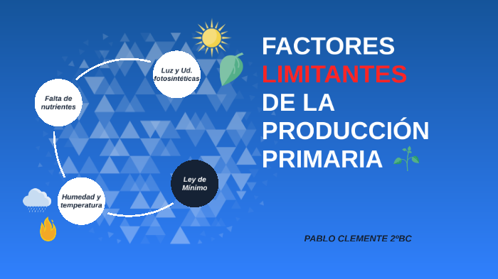 Factores Limitantes De La Producción Primaria