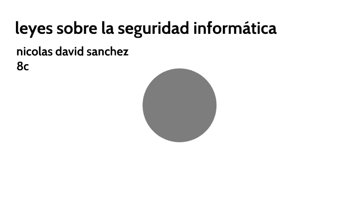 leyes sobre la seguridad informatica by NICOLÁS DAVID SÁNCHEZ CIFUENTES ...