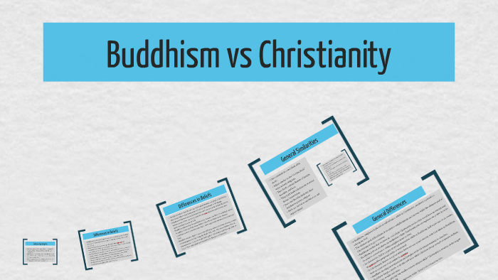 difference between buddhism and christianity essay